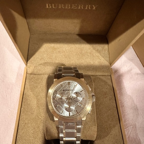 Burberry Accessories - BURBERRY - Two Tone Chronograph Bracelet Watch NWT